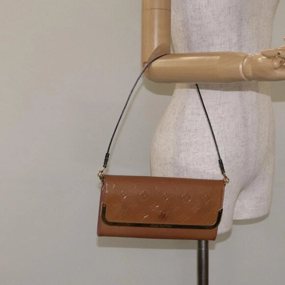 LOUIS VUITTON Vernis Rossmore MM Shoulder Bag Rose Velours - Picture 1 of 16